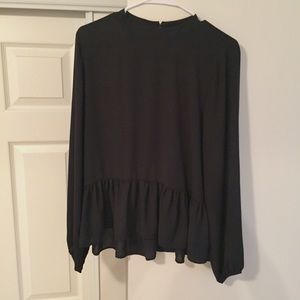 LOFT Mixed Media Peplum top